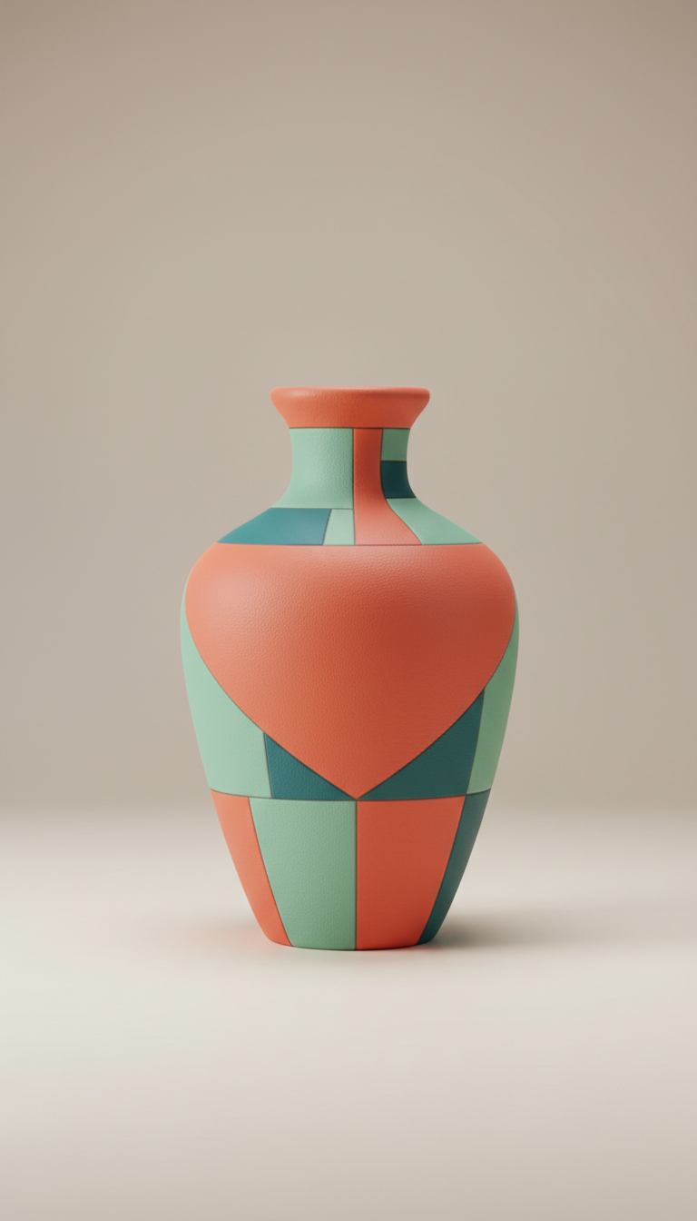 Coral Accent ceramic vase