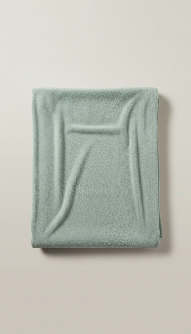 Sage Mist cotton throw blanket