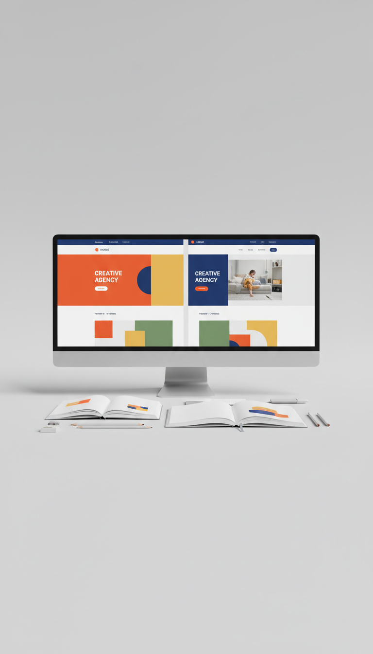 Modern creative agency digital homepage