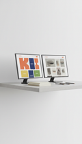 Minimalist artist portfolio site mockup
