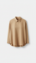 Warm Sand relaxed-fit linen shirt