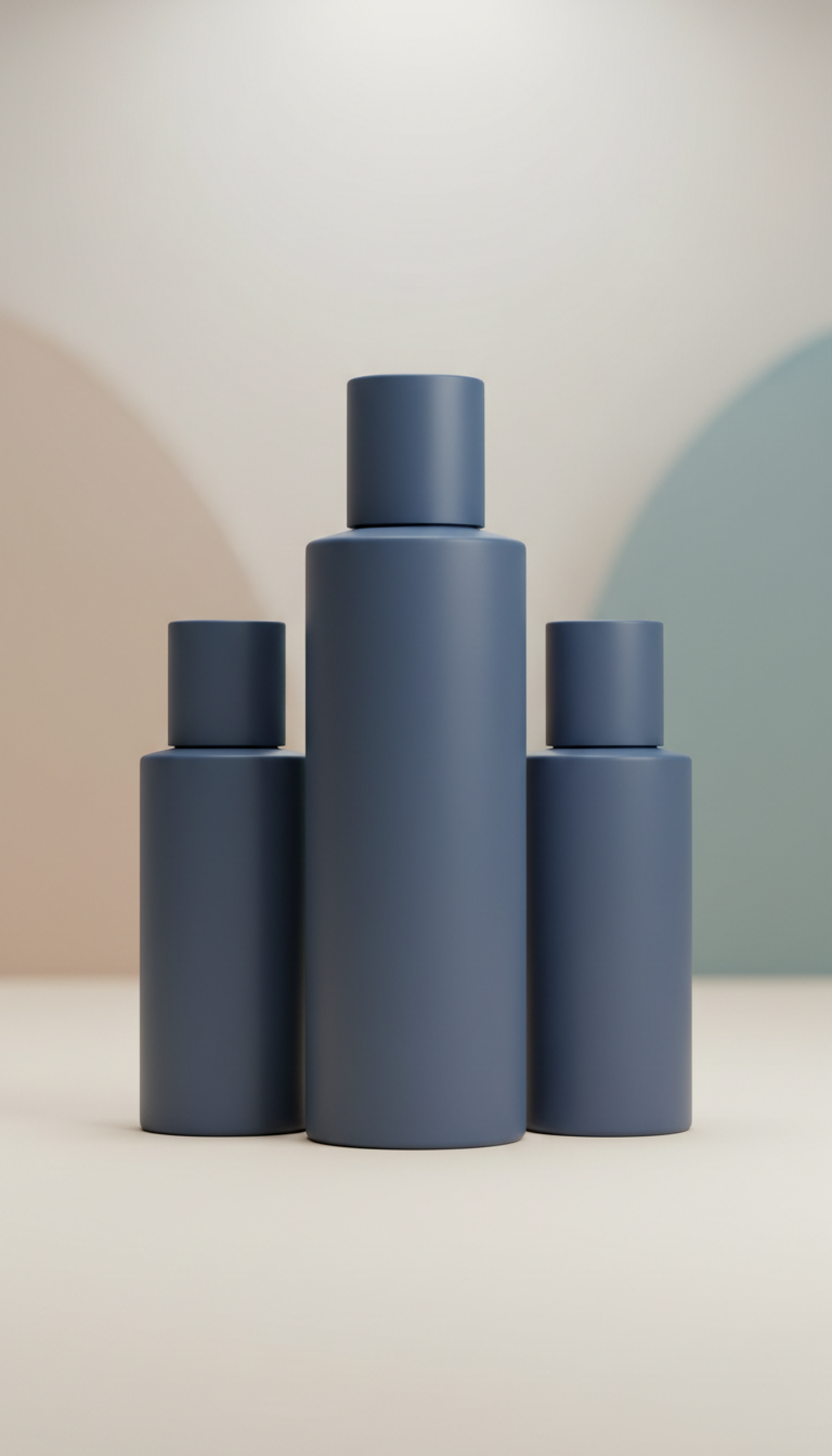 Slate Blue vegan skincare trio set